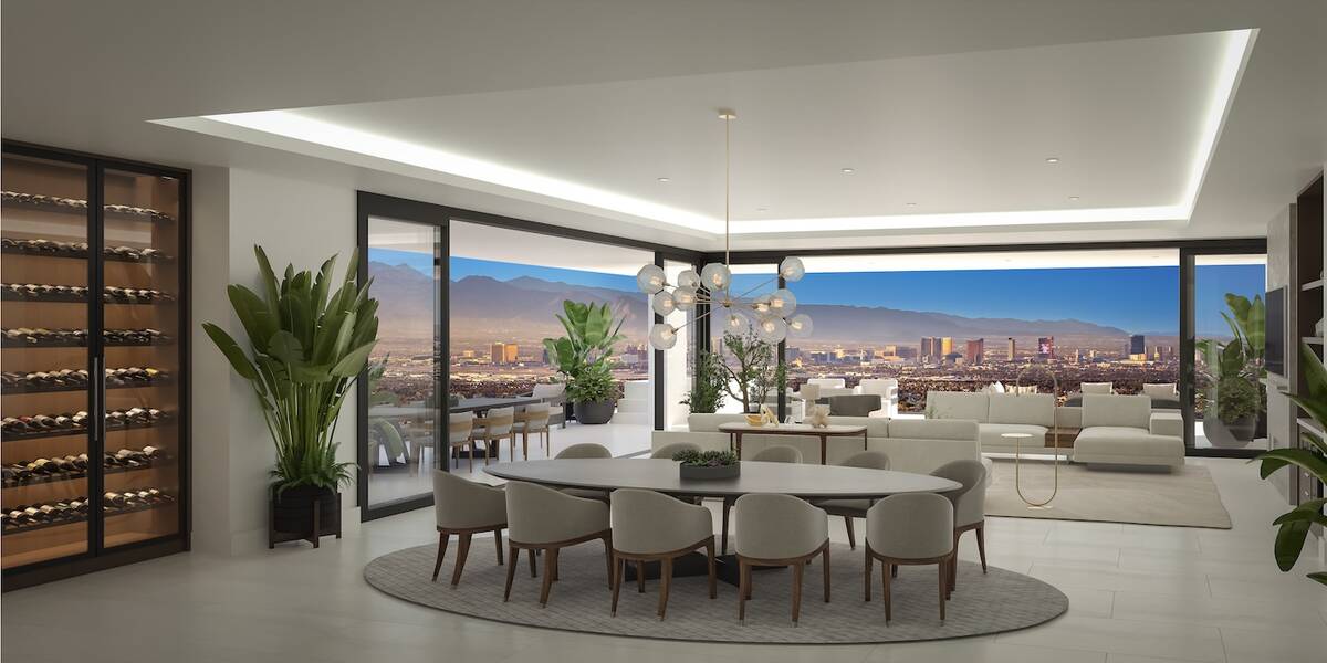 The dining room. (Four Season Private Residences Las Vegas)