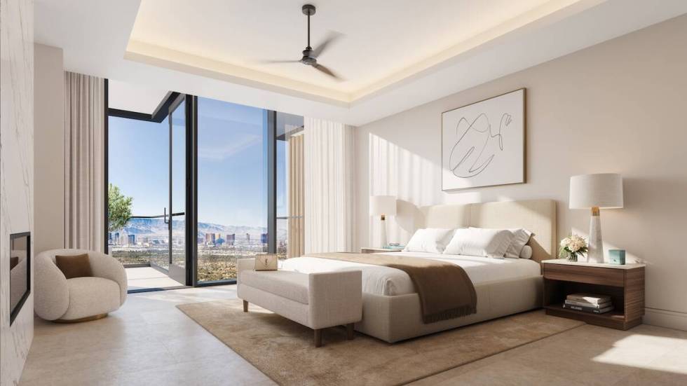 This artist's rendering shows what the Four Season Private Residences' master bedroom would loo ...