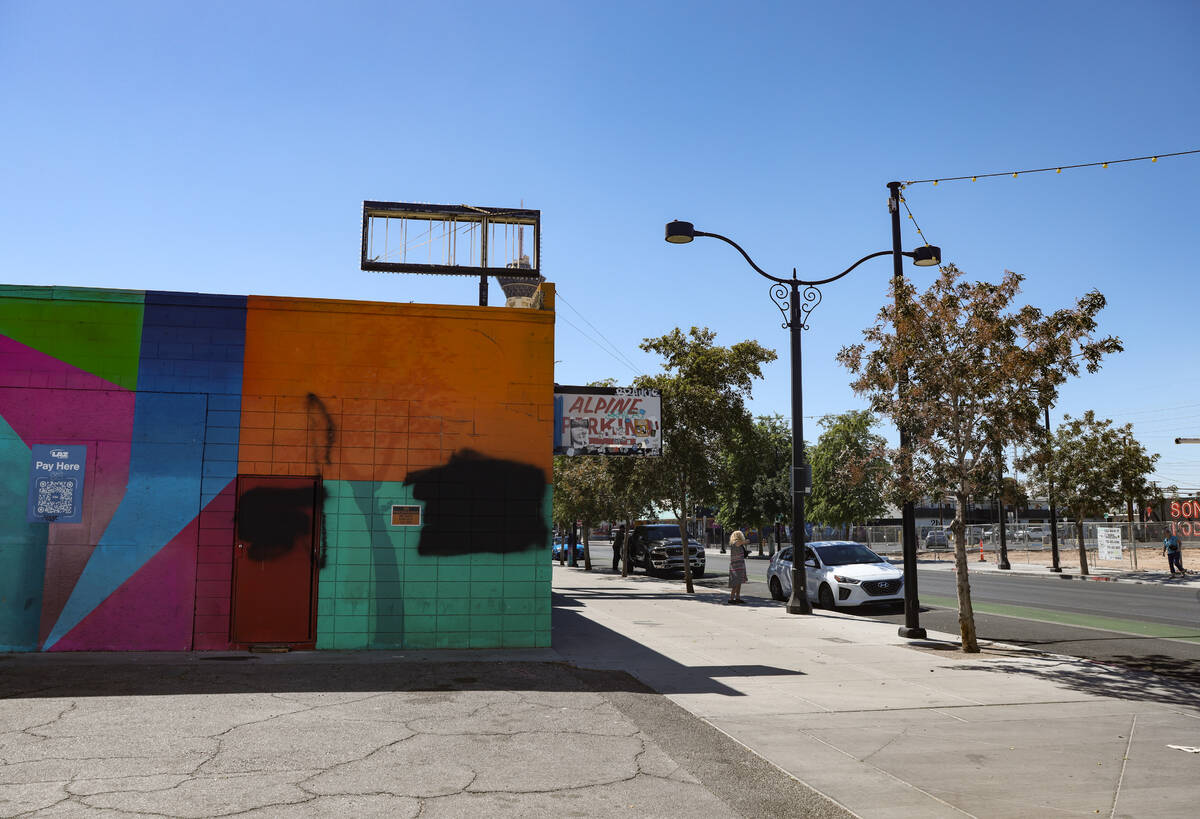 The future site of a proposed cannabis lounge in the Arts District in Las Vegas, Monday, Sept. ...