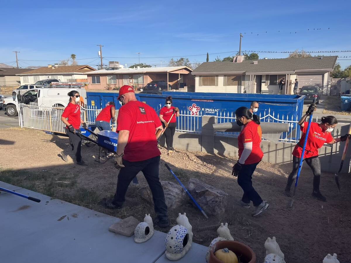 RTSNV volunteers worked to enhance the homes and lives of low-income homeowners — including s ...