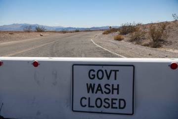 The road to Government Wash in the Lake Mead National Recreation Area in Boulder City on Sept. ...