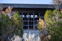 The window of a home on the 200 block of Catalini Street that suffered a fatal fire the night b ...