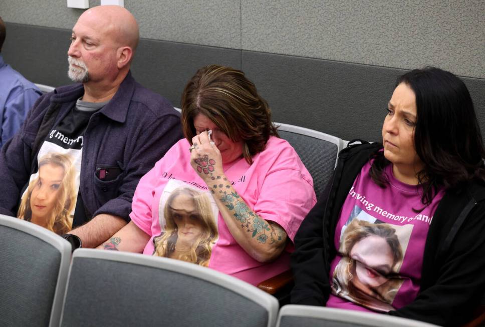 Wendy Calorusso, mother of murder victim Janell Bowen, gets emotional during sentencing for Fre ...