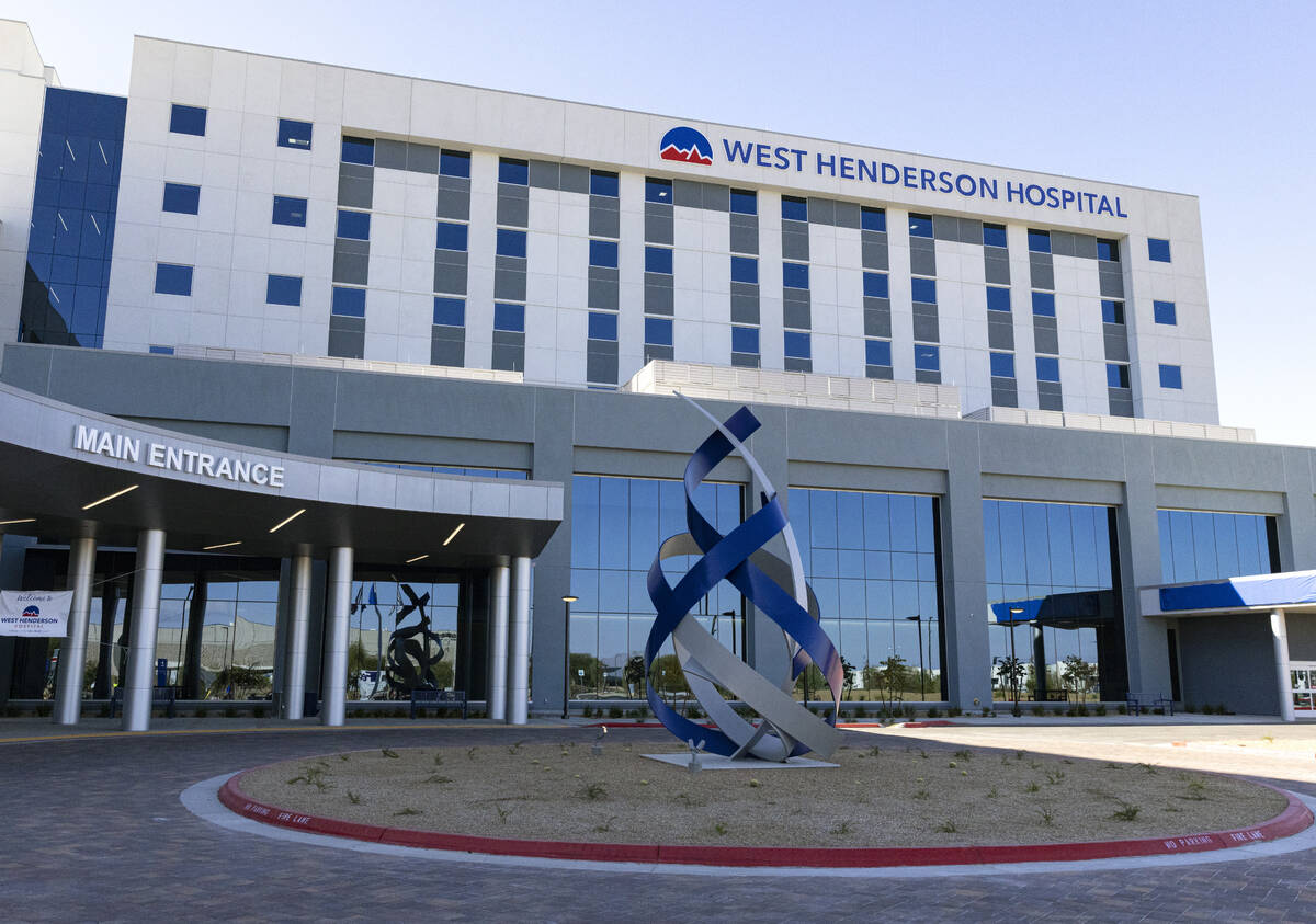 The new West Henderson Hospital is seen, on Friday, Nov. 15, 2024, in Henderson. (Bizuayehu Tes ...