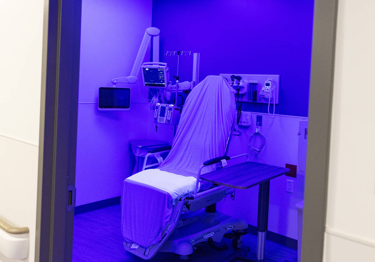 Ultraviolet disinfection technology eliminates an exam room at the new West Henderson Hospital, ...