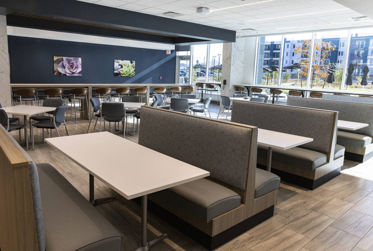 A cafeteria at the new West Henderson Hospital is seen, on Friday, Nov. 15, 2024, in Henderson. ...