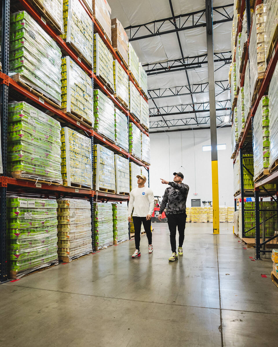 Dan Lourenco (left) and Ryan Hughes (right) walk through one of their warehouses. (Courtesy Ghost)