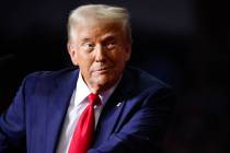 Donald Trump at a campaign rally at the PPG Paints Arena on Nov. 4, 2024, in Pittsburgh, Pennsy ...