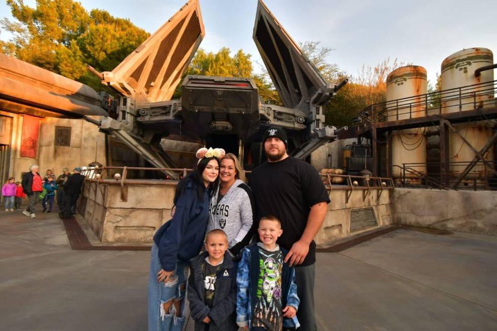 Leighonna Post (left), poses with her mother, Rebecca Post (middle), her two brothers, Leo Post ...