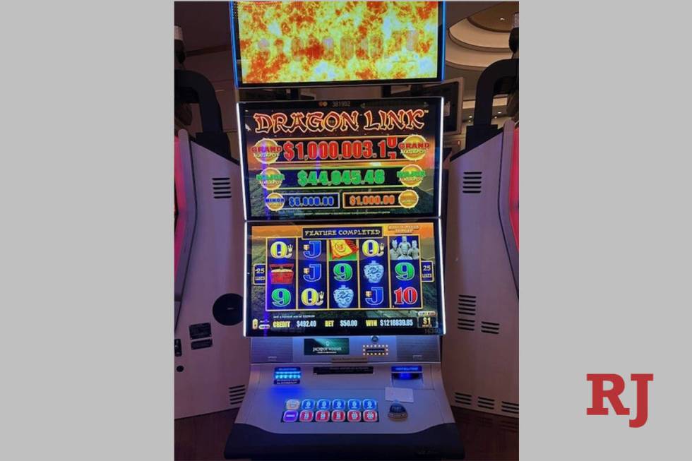 The Dragon Link slot machine paid off more than $1.2 million on a $50 bet in the high limit lou ...