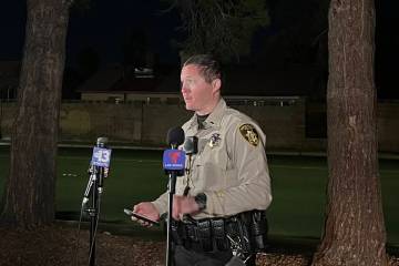 Lieutenant Cody Sulwiler speaks at a press conference after a fatal motorcycle-vehicle crash in ...