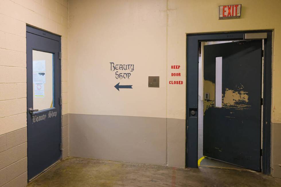 A salon for inmates is seen at the Florence McClure Women’s Correctional Center on Nov. ...