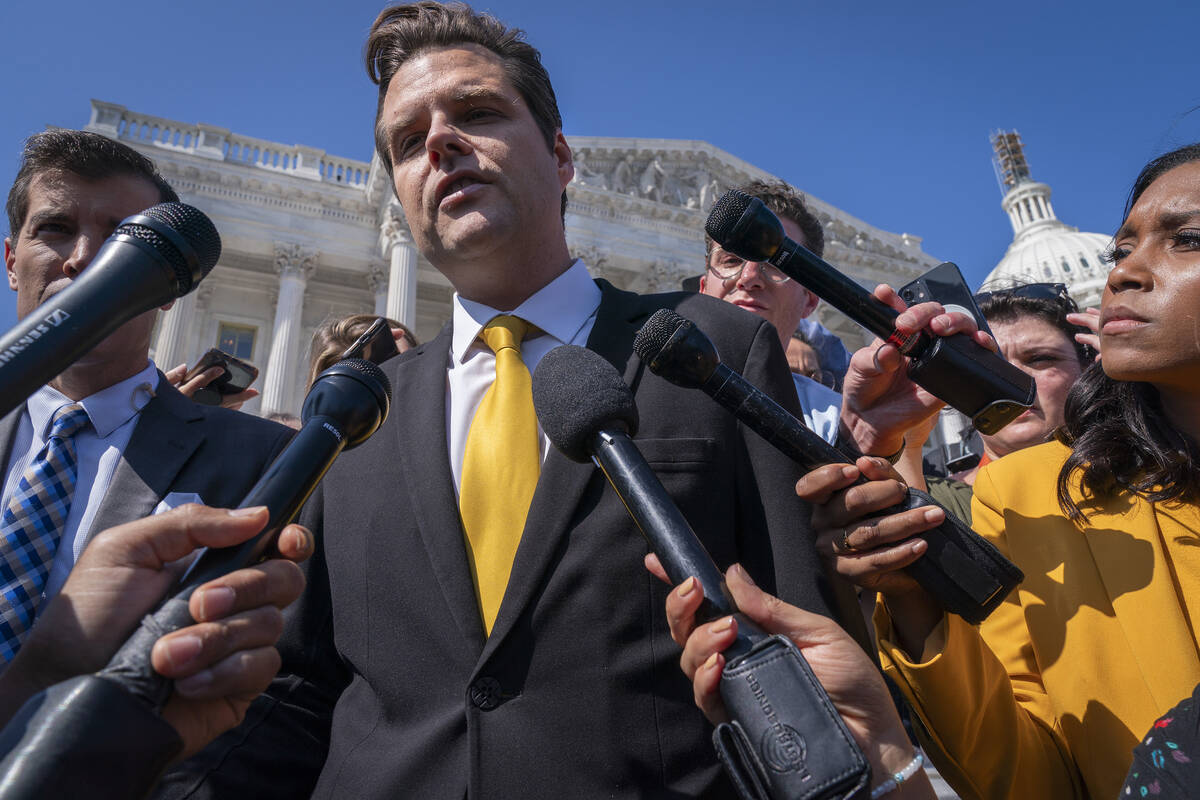 Rep. Matt Gaetz. (AP Photo/Jacquelyn Martin)