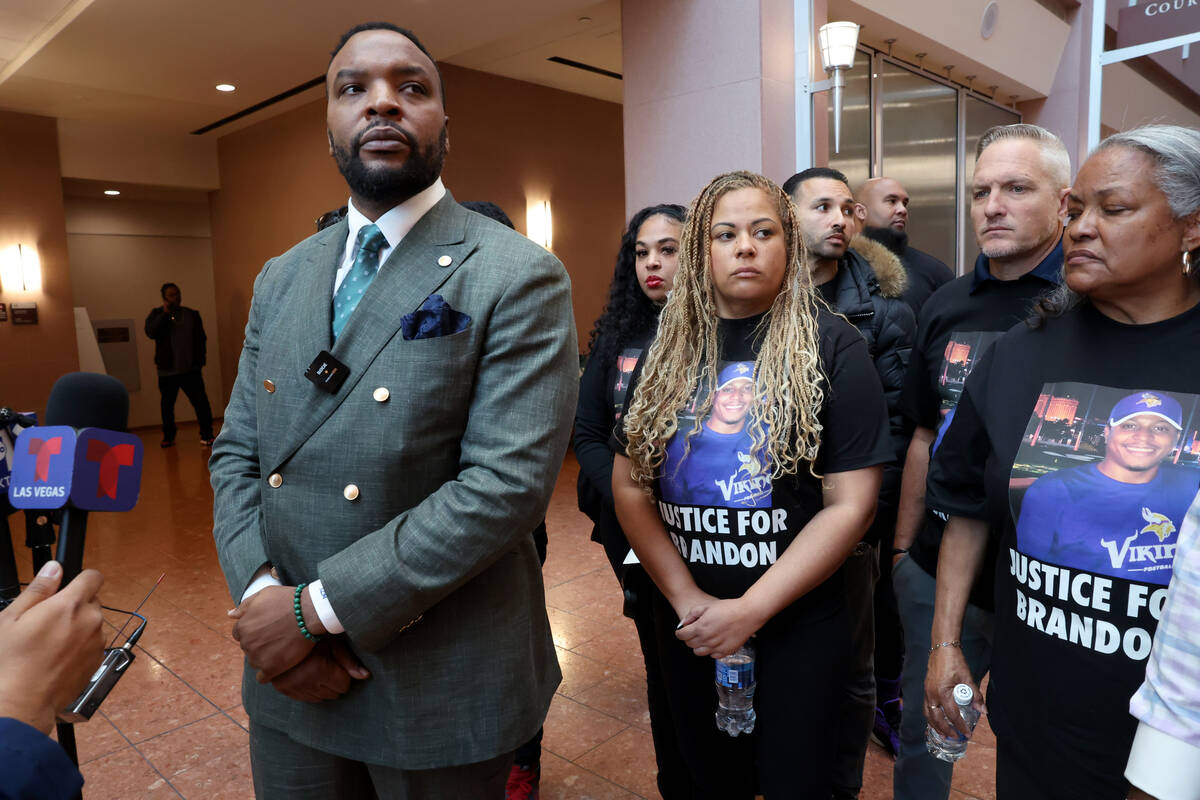 Relatives of Brandon Durham, who was killed by police after reporting a break-in, including dom ...