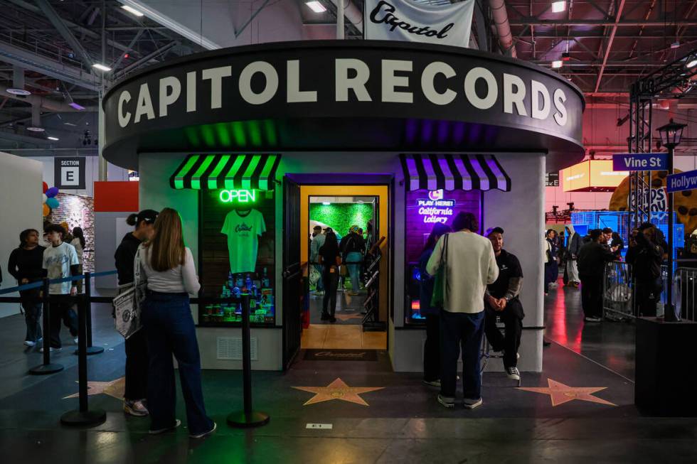 A Capitol Records pop up booth is seen during ComplexCon at the Las Vegas Convention Center on ...