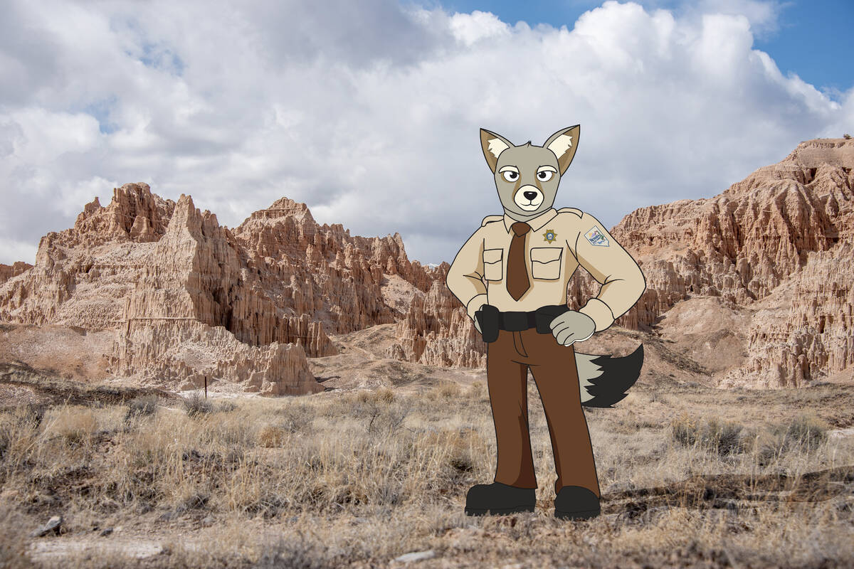 An illustration of Nevada State Parks' new mascot, Carson Kit Fox. (Nevada State Parks)