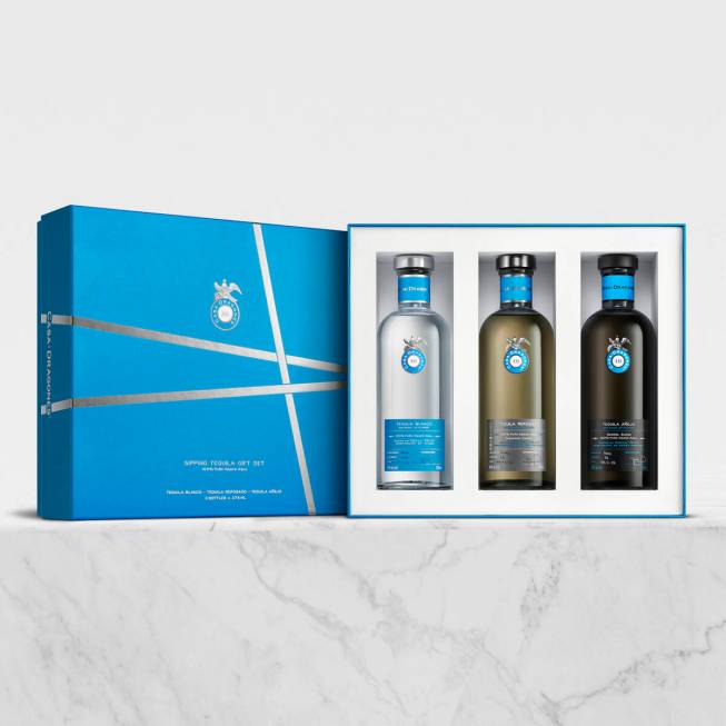 A Sipping Tequila Gift Set from Casa Dragones, the highly regarded artisan house co-founded by ...