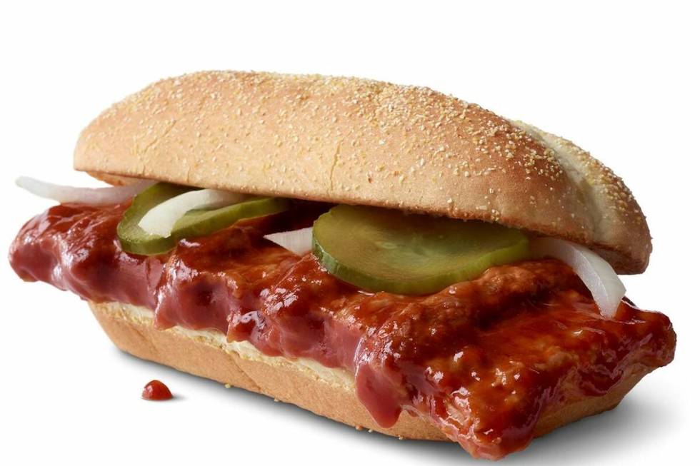 McDonald's announced that the McRib is returning to Las Vegas locations. (Courtesy McDonald's)