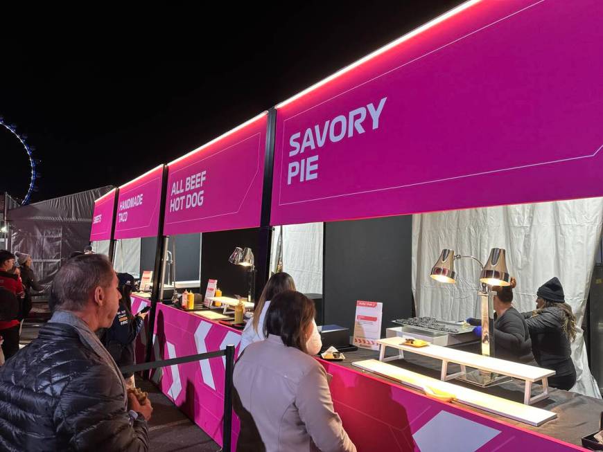 The food court is shown at T-Mobile Zone at Sphere during F1 Las Vegas Grand Prix on Thursday, ...