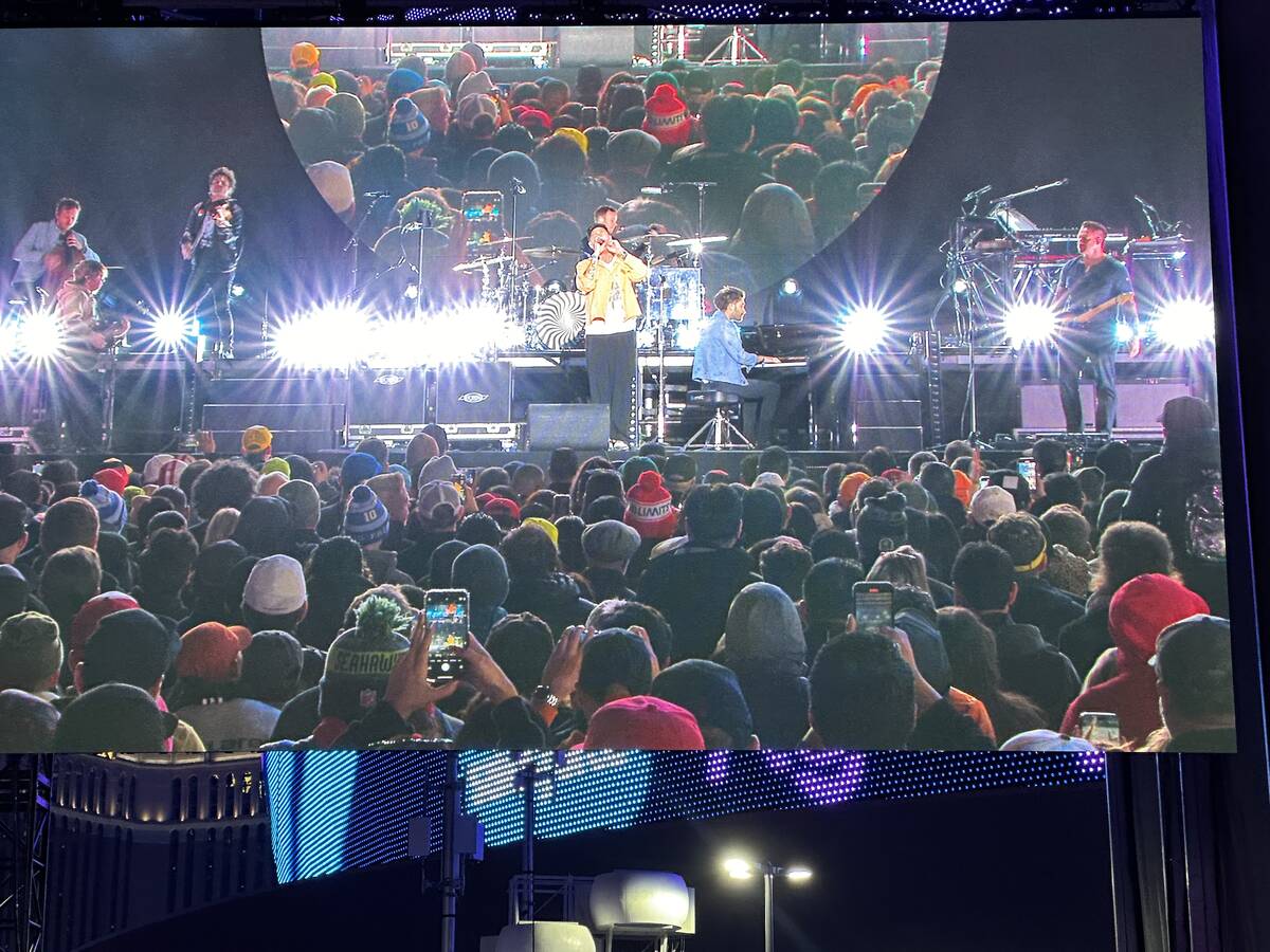 OneRepublic is show at T-Mobile Zone at Sphere during F1 Las Vegas Grand Prix on Thursday, Nov. ...