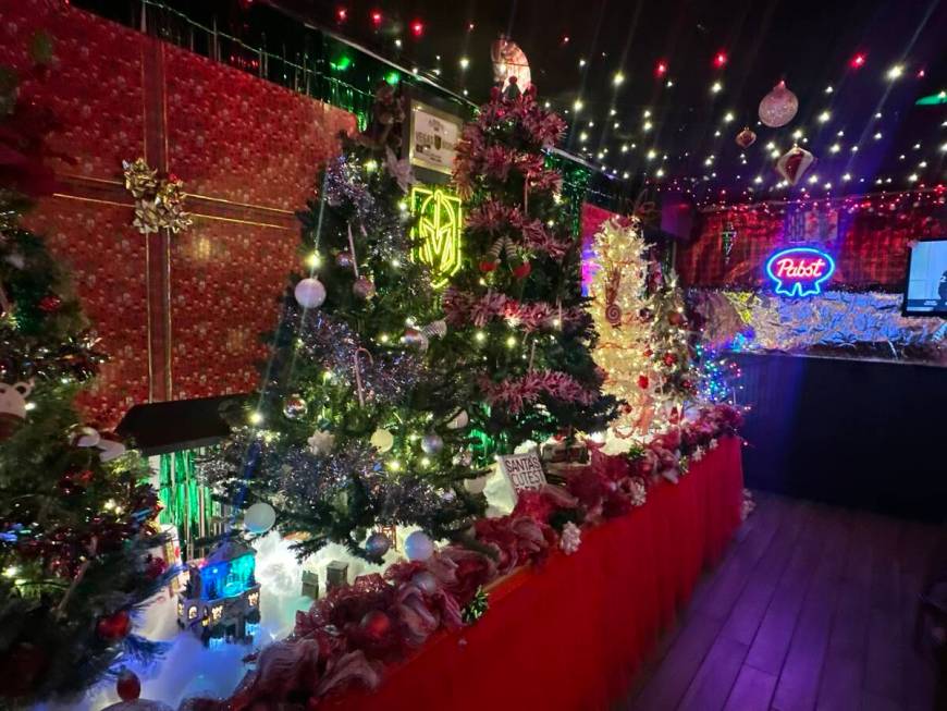 Sand Dollar Lounge's Miracle on Spring Mountain holiday display is shown on Wednesday, Nov. 20, ...