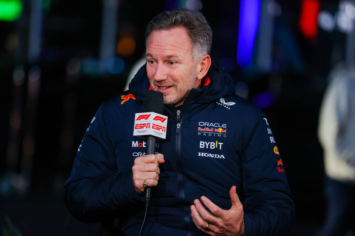 Christin Horner, the principal and CEO of Red Bull Racing, speaks during an interview following ...