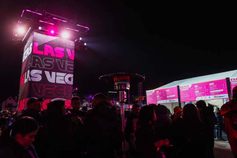 The T-Mobile fan zone is seen during a Formula 1 free practice ahead of the Formula 1 Las Vegas ...