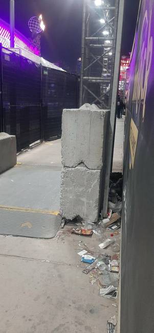 Noticeable trash piles are building up in certain areas where pedestrians have to walk along La ...