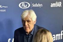 Jay Leno is shown at the amfAR, The Foundation for AIDS gala at Pavilion at Wynn Las Vegas on F ...