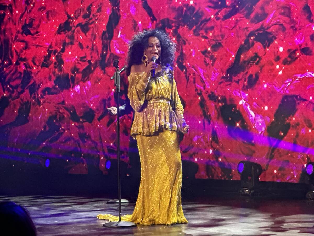 Diana Ross is shown at the amfAR, The Foundation for AIDS gala at Pavilion at Wynn Las Vegas on ...