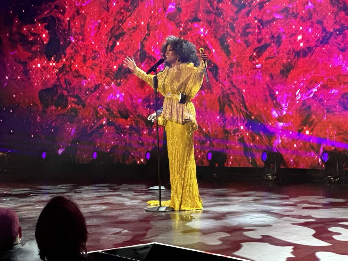 Diana Ross is shown at the amfAR, The Foundation for AIDS gala at Pavilion at Wynn Las Vegas on ...