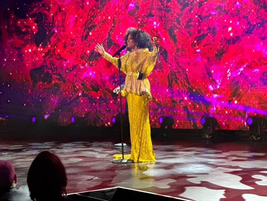 Diana Ross is shown at the amfAR, The Foundation for AIDS gala at Pavilion at Wynn Las Vegas on ...