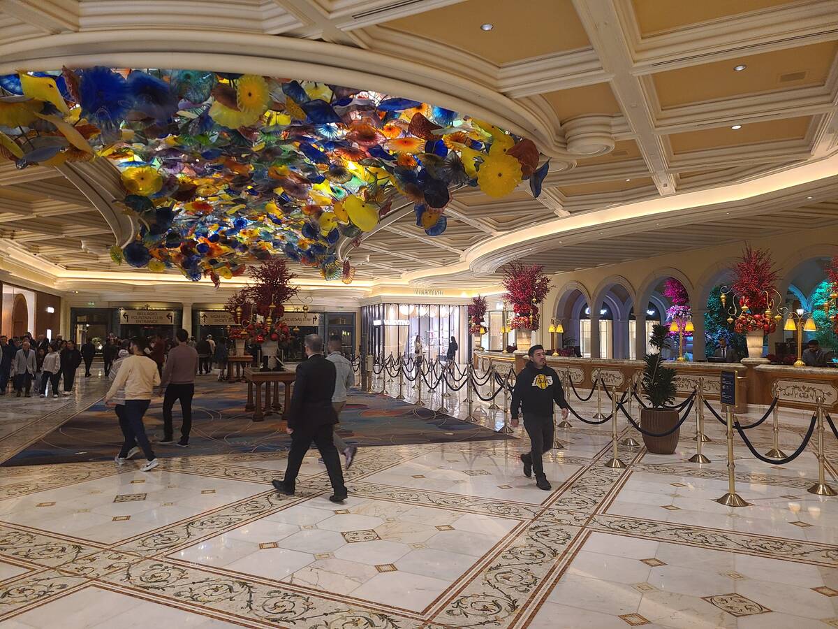 The hotel front desk at Bellagio was somewhat quiet for 90 minutes during the Formula One Las V ...