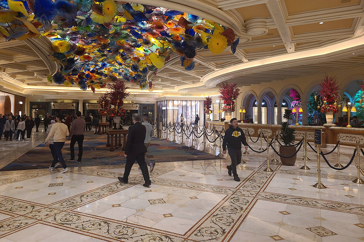 The hotel front desk at Bellagio was somewhat quiet for 90 minutes during the Formula One Las V ...