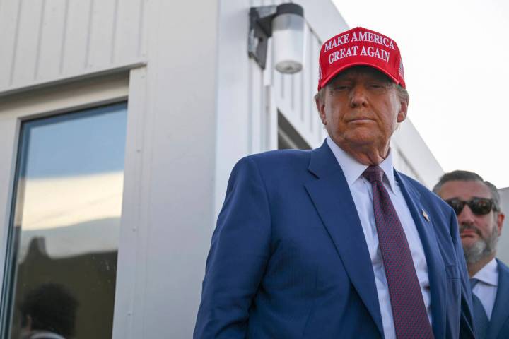 President-elect Donald Trump arrives before the launch of the sixth test flight of the SpaceX S ...