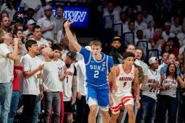 Duke Blue Devils guard Cooper Flagg (2) during the second half of an NCAA college basketball ga ...