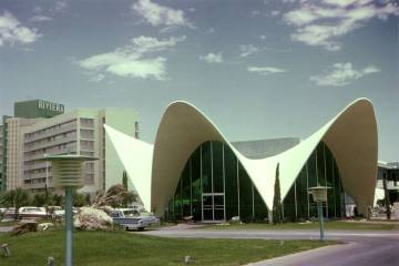 La Concha Motel on the Las Vegas Strip as seen in an undated photo. The motel lobby building no ...