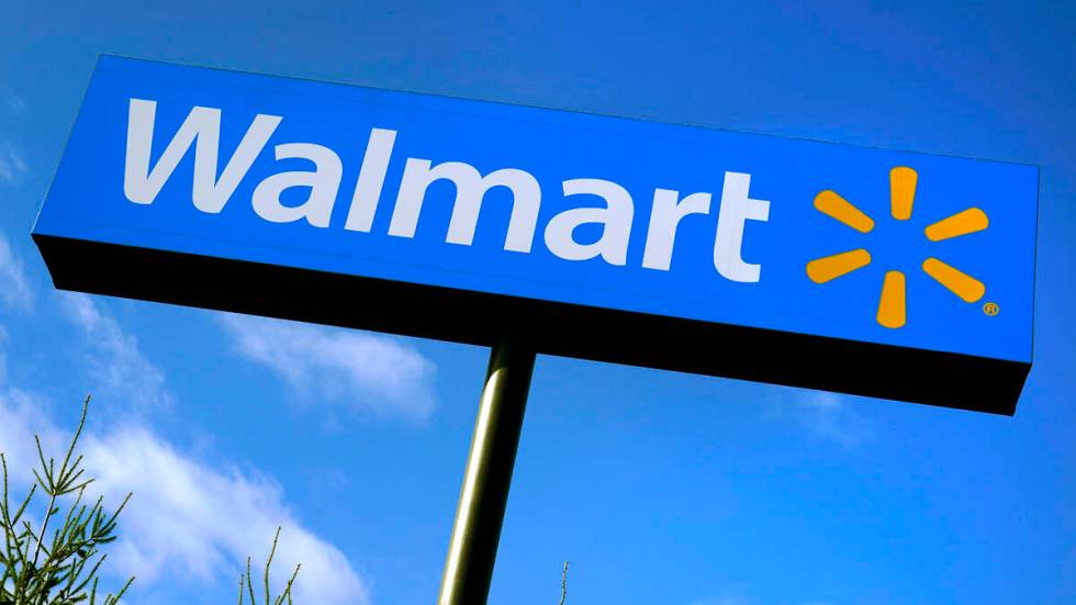 A Walmart store sign is visible from Route 28 Nov. 18, 2020, in Derry, N.H. (AP Photo/Charles K ...