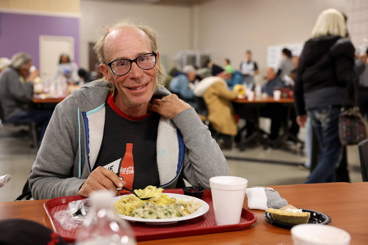 David Wheeler, 62, eats during the Catholic Charities of Southern Nevada 59th consecutive free ...