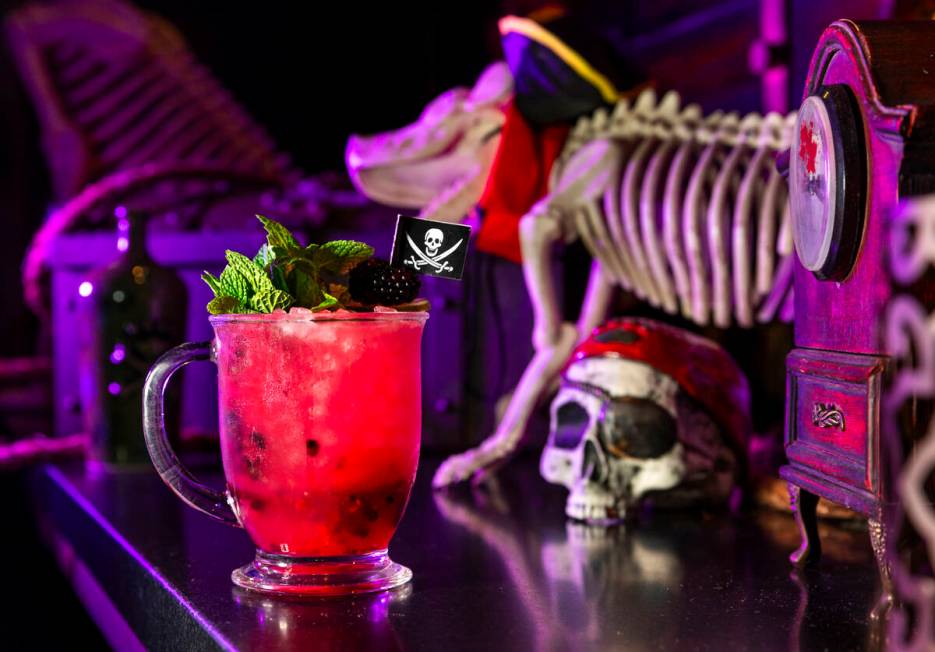 A nice and frosty Stray Dog Grog awaits drinking within the dog/pirate themed tiki bar Stray Pi ...