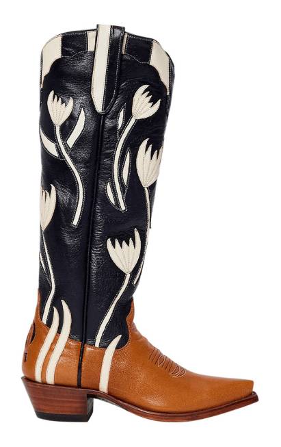 These Dolly boots blend vintage vibes with a modern tulip design and sassy stripes for a suprem ...