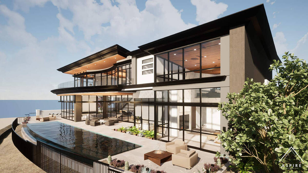 The 10,459-square-foot, two-story home is shown in this artist's rendering. The Ascaya mansion ...