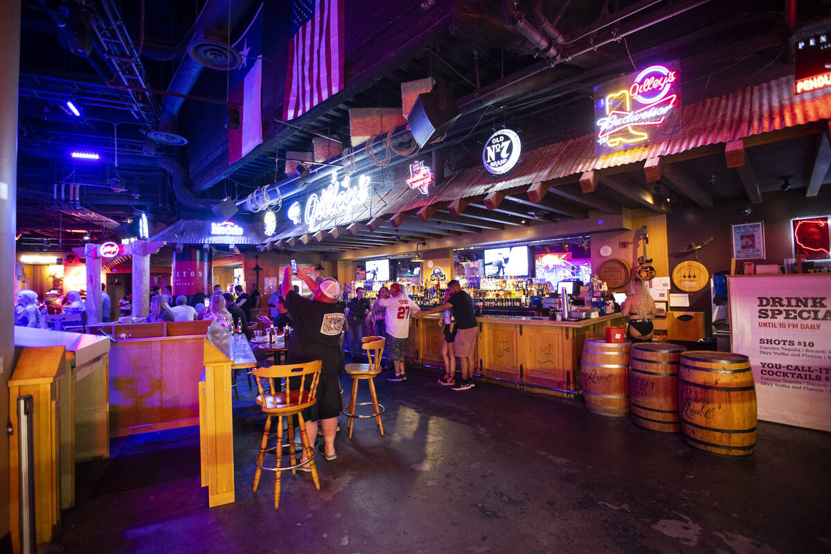 The interior of Gilley's Saloon inside of Treasure Island hotel-casino in Las Vegas, Friday, Au ...