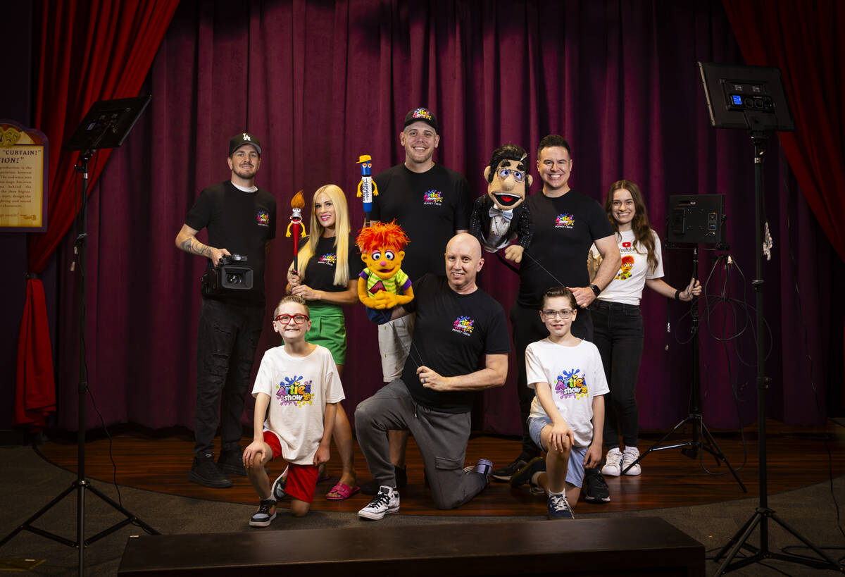 The creators of YouTube series "Artie's Show” Andy Walmsley, posing with the show’s namesak ...