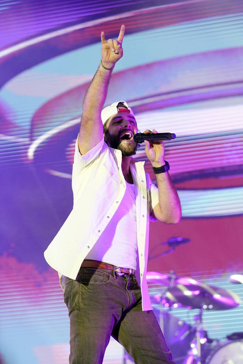 Thomas Rhett performs during Windy City Smokeout on Thursday, July 11, 2024, at the United Cent ...