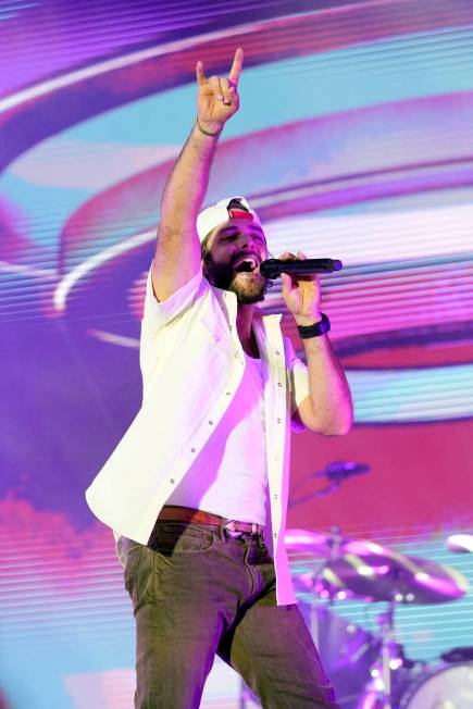 Thomas Rhett performs during Windy City Smokeout on Thursday, July 11, 2024, at the United Cent ...