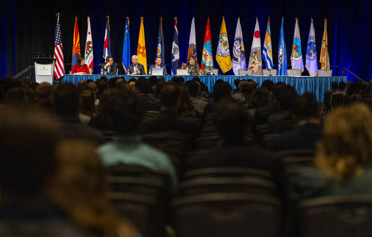 A panelist speaks during a session entitled "Keeping the Peace Among the Pieces: The Risks of L ...