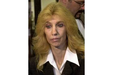 FILE - Debbie Nelson, mother of rap star Eminem, appears in Mount Clemens, Mich., on April 10, ...