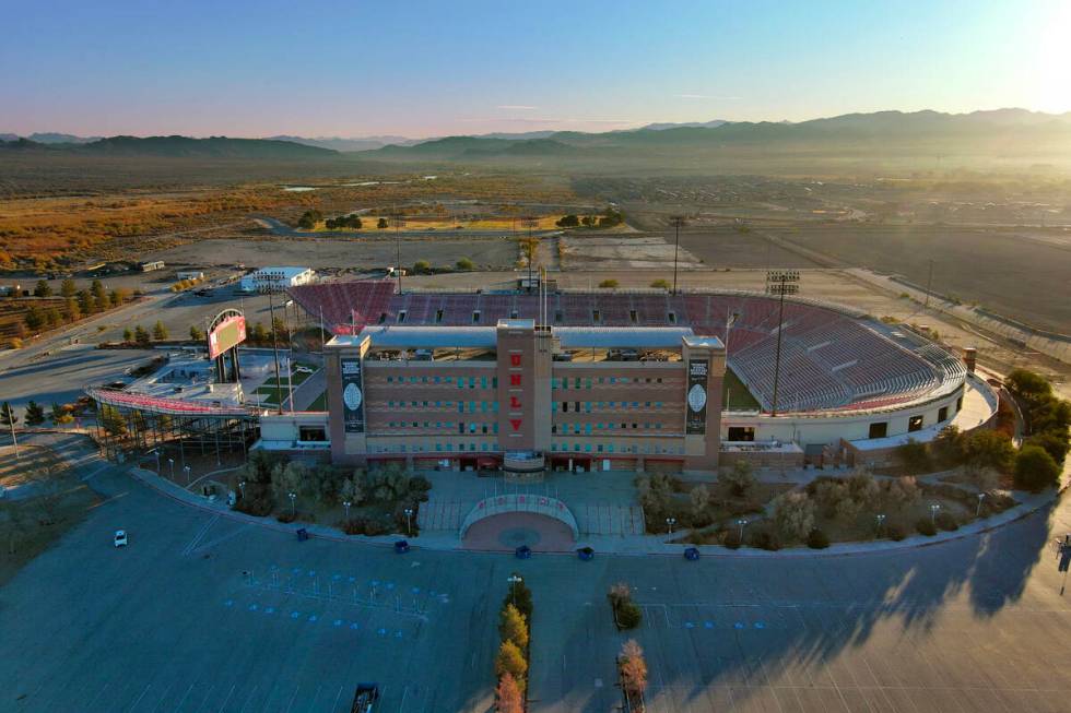 An aerial view of Sam Boyd Stadium Wednesday, Dec. 4, 2024, in Las Vegas. (Sam Morris/Las Vegas ...