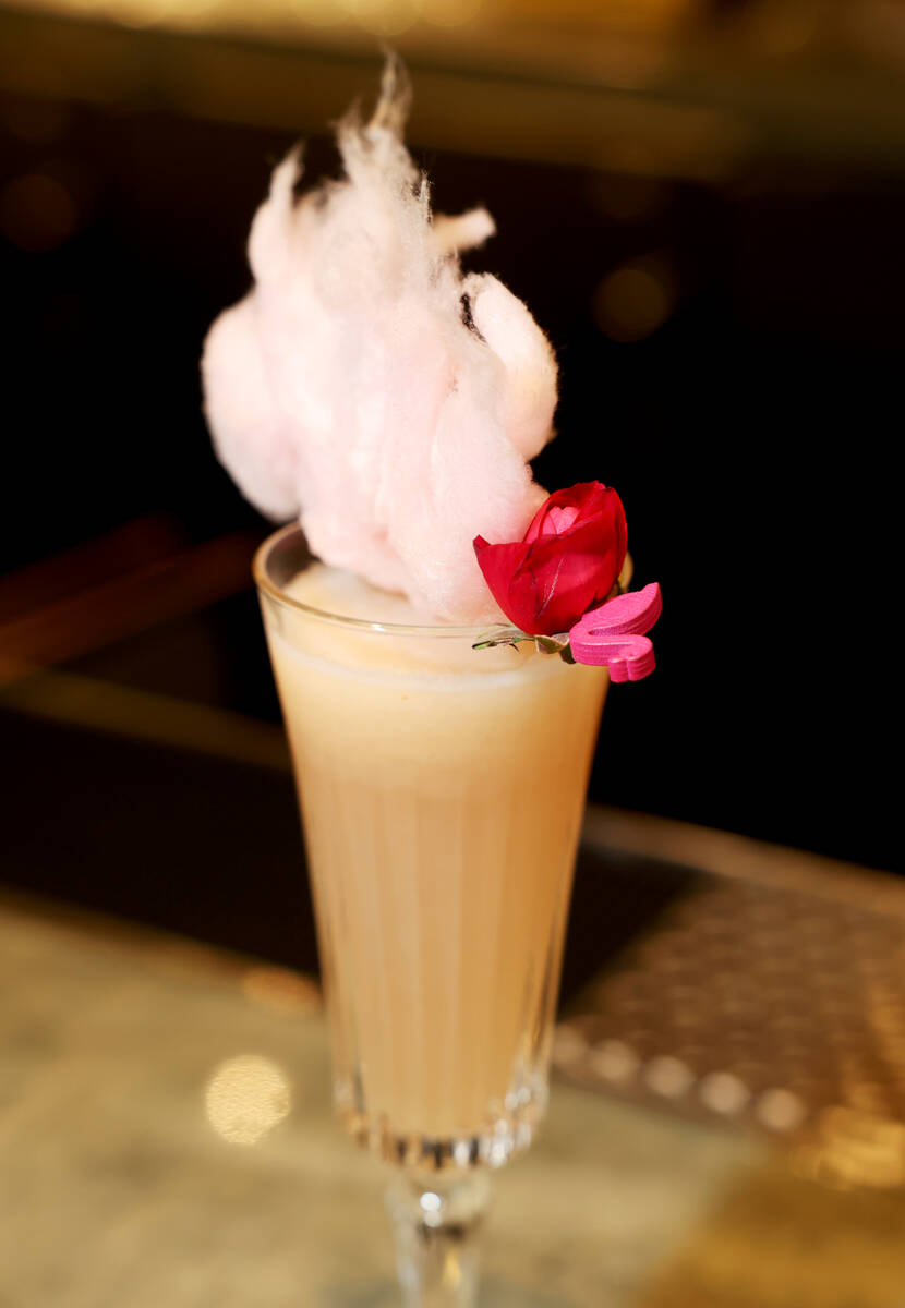 French 75 with white peach is shown at Pinky’s by Vanderpump, the latest restaurant by realit ...